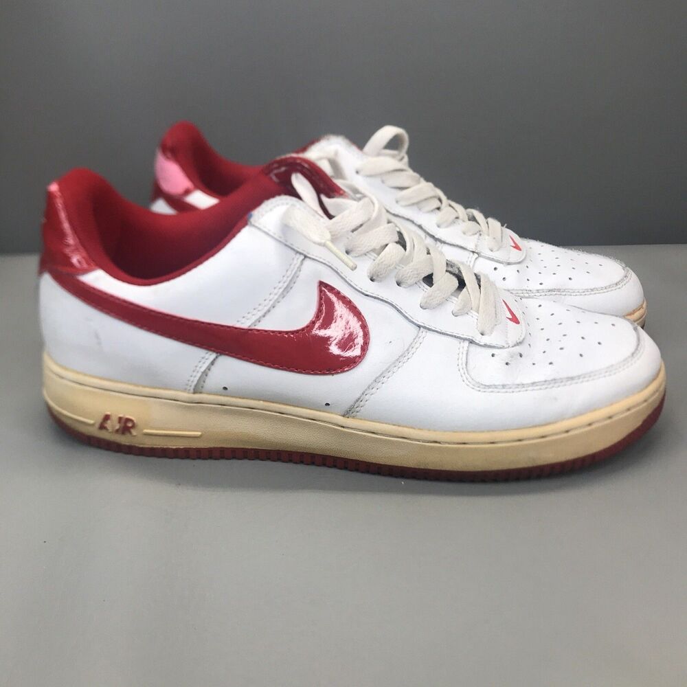 Nike Air Force One 1 2005 Low Size 13 White Varsity Red 306353-167